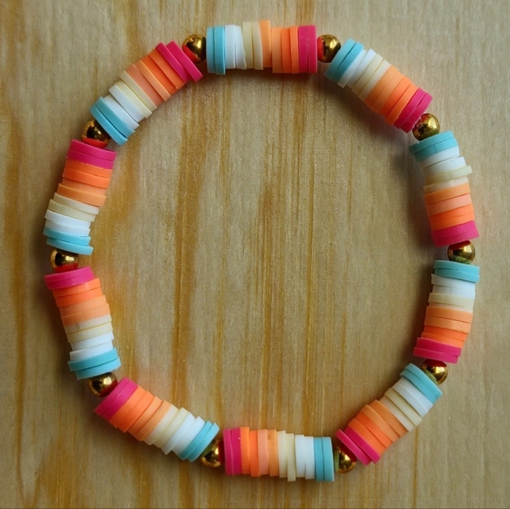 Tropical Popsicle Colorful clay Preppy Bracelets Heishi Bracelet